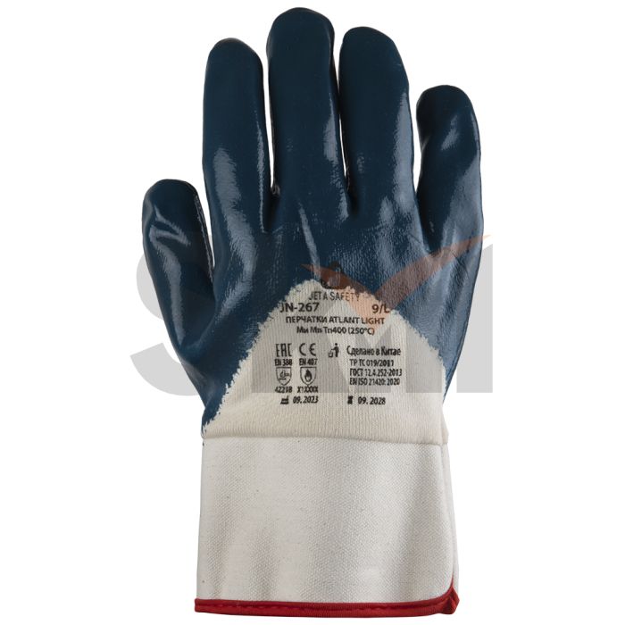 Легкие перчатки с нитриловым покрытием на 3/4