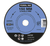 Круг отрезной по металлу FerrLine Expert 150 х 2,5 х 22,2 мм A46TBF
