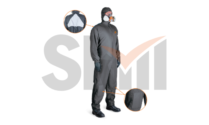 Защитный комбинезон Paint-Expert из полиэфирной ткани (серый) - XXL