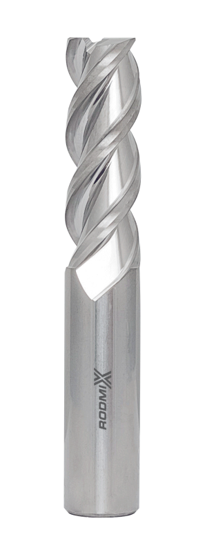 Концевая фреза с плоским торцом для алюминиевых сплавов, 2 зуба, HRC 45 1,2х3х4х50