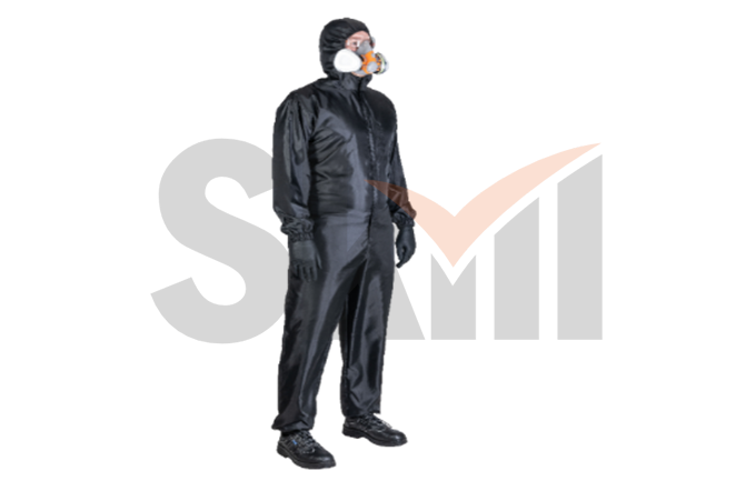 Комбинезон многоразовый защитный из полиэфирной ткани черный - M