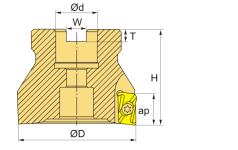 BAP400R-125-40-6T Фреза торцевая насадная со сменными пластинами