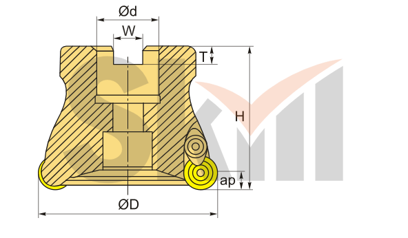EMR-5R-100-32-6T Фреза торцевая насадная со сменными пластинами