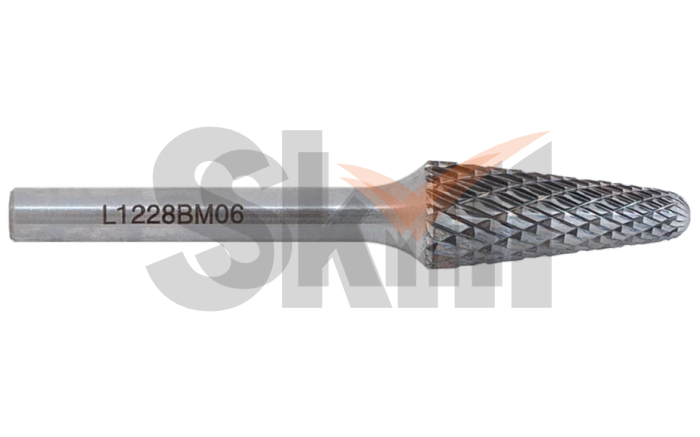 Борфреза сфероконическая L 12х28 M06/WU8 двойная насечка