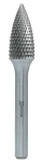 Борфреза параболическая с точечным торцом G 20х25 M06 алмазная насечка