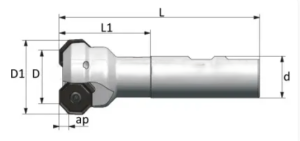 AF06.08W32.050.04 Фреза концевая со сменными пластинами