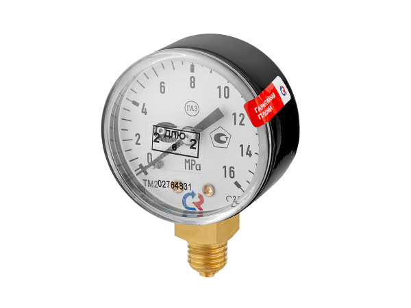 Манометр ТМ-210Р 16,0 МРа ГАЗ ( черн. корп.) ПОВЕРЕННЫЙ