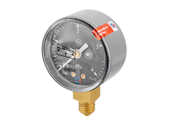Манометр ТМ-210Р 4,0 МРа С2Н2 (Ацетилен) ПОВЕРЕННЫЙ