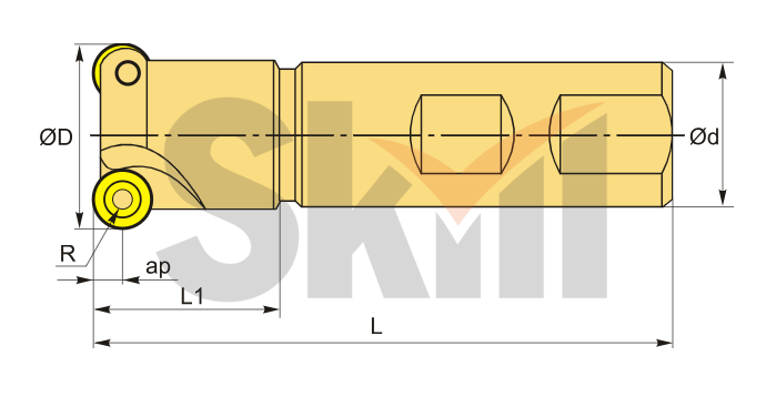 RF01.12W32.040.03 Фреза концевая со сменными пластинами