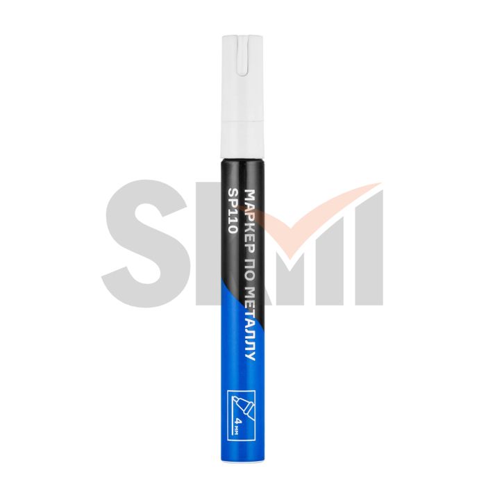 Маркер по металлу, белый, до 4 мм