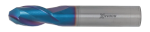 Концевая сферическая фреза 2 зуба, HRC 65, Nano Blue, удлиненная 8x16x150 R4